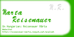 marta reisenauer business card